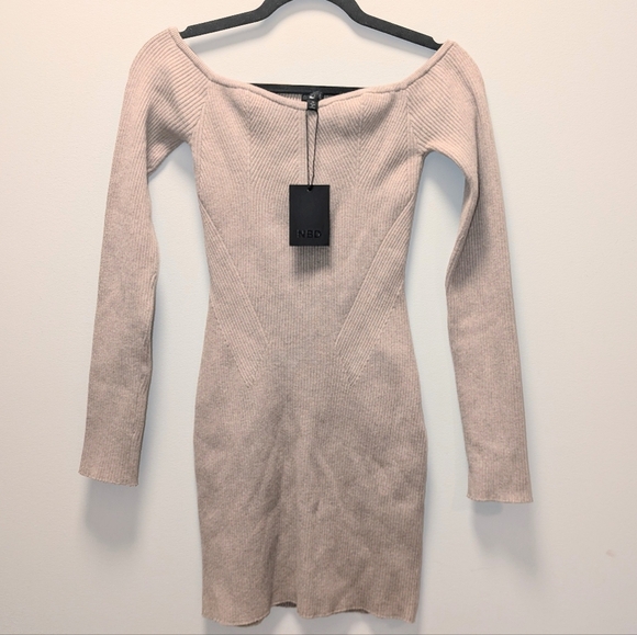 NBD Zacari Off-Shoulder Bodycon Mini Dress | Size M | NWT - Picture 4 of 7